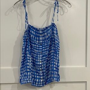 Lilly Pulitzer Blue and White Camisole Size Small